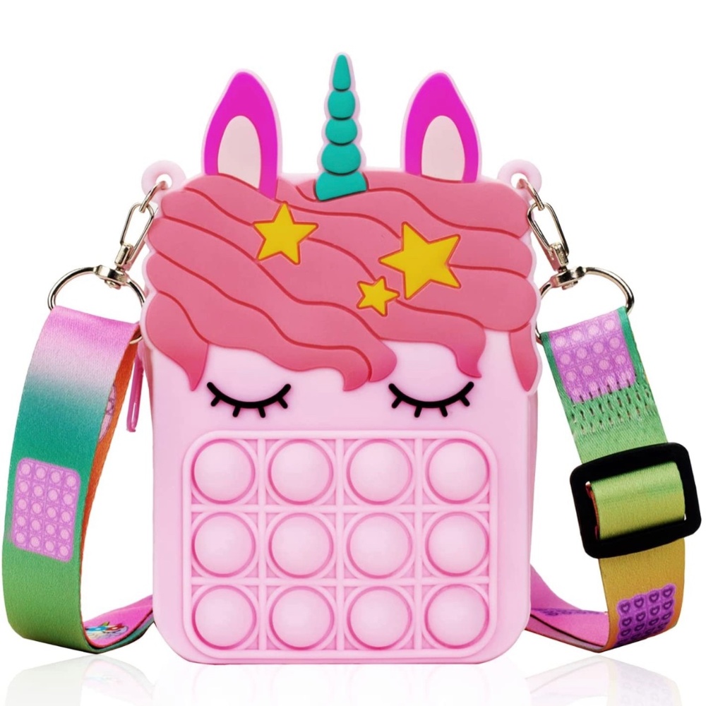 Lt. Pink Pop it Unicorn purse